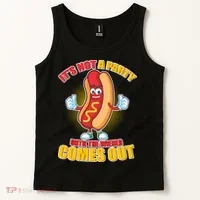 Funny It's Not A Party Until The Wiener Comes Out Tank Top thumb 2