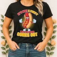 Funny It's Not A Party Until The Wiener Comes Out Women's T-Shirt thumb 2
