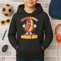 Funny It's Not A Party Until The Wiener Comes Out Kids Hoodie thumb 2