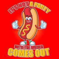 Funny It's Not A Party Until The Wiener Comes Out Santa Hat thumb 1