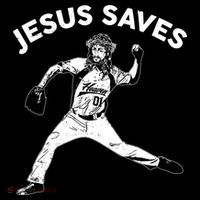 Funny Jesus Saves Baseball Apron thumb 3