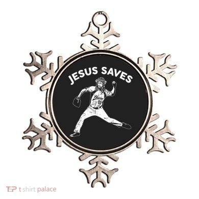 Funny Jesus Saves Baseball Ornament