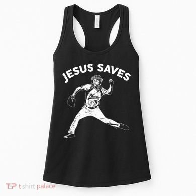 Funny Jesus Saves Baseball Women's Tank Top