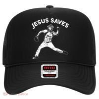 Funny Jesus Saves Baseball Hat thumb 0