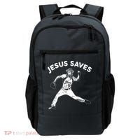 Funny Jesus Saves Baseball Backpack thumb 0