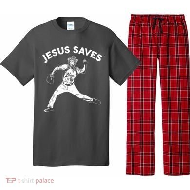 Funny Jesus Saves Baseball Pajama Set