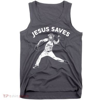 Funny Jesus Saves Baseball Tank Top