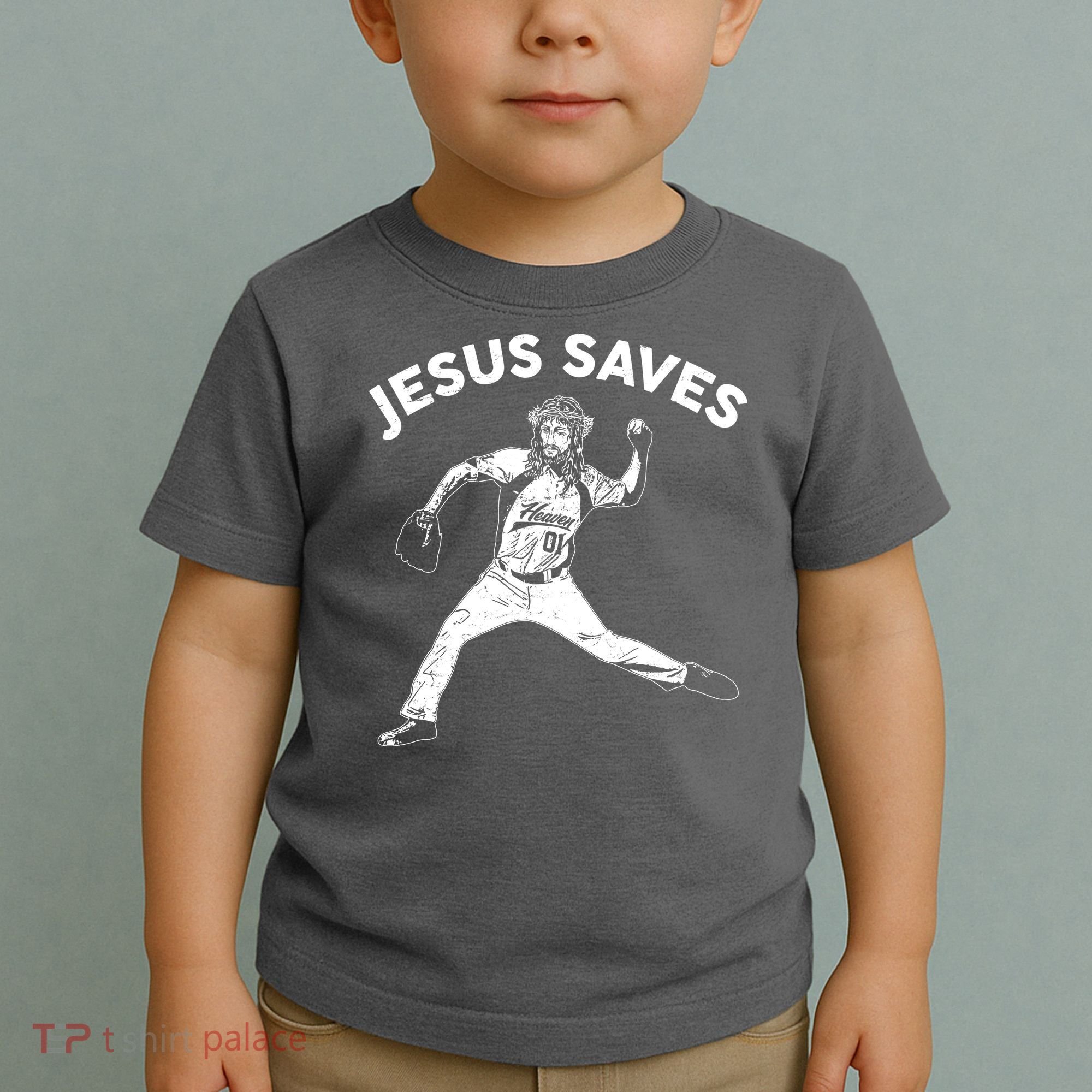 Funny Jesus Saves Baseball Toddler T-Shirt