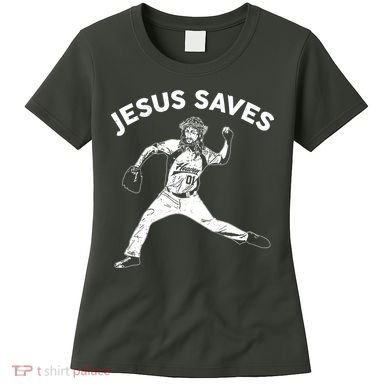 Funny Jesus Saves Baseball Women's T-Shirt