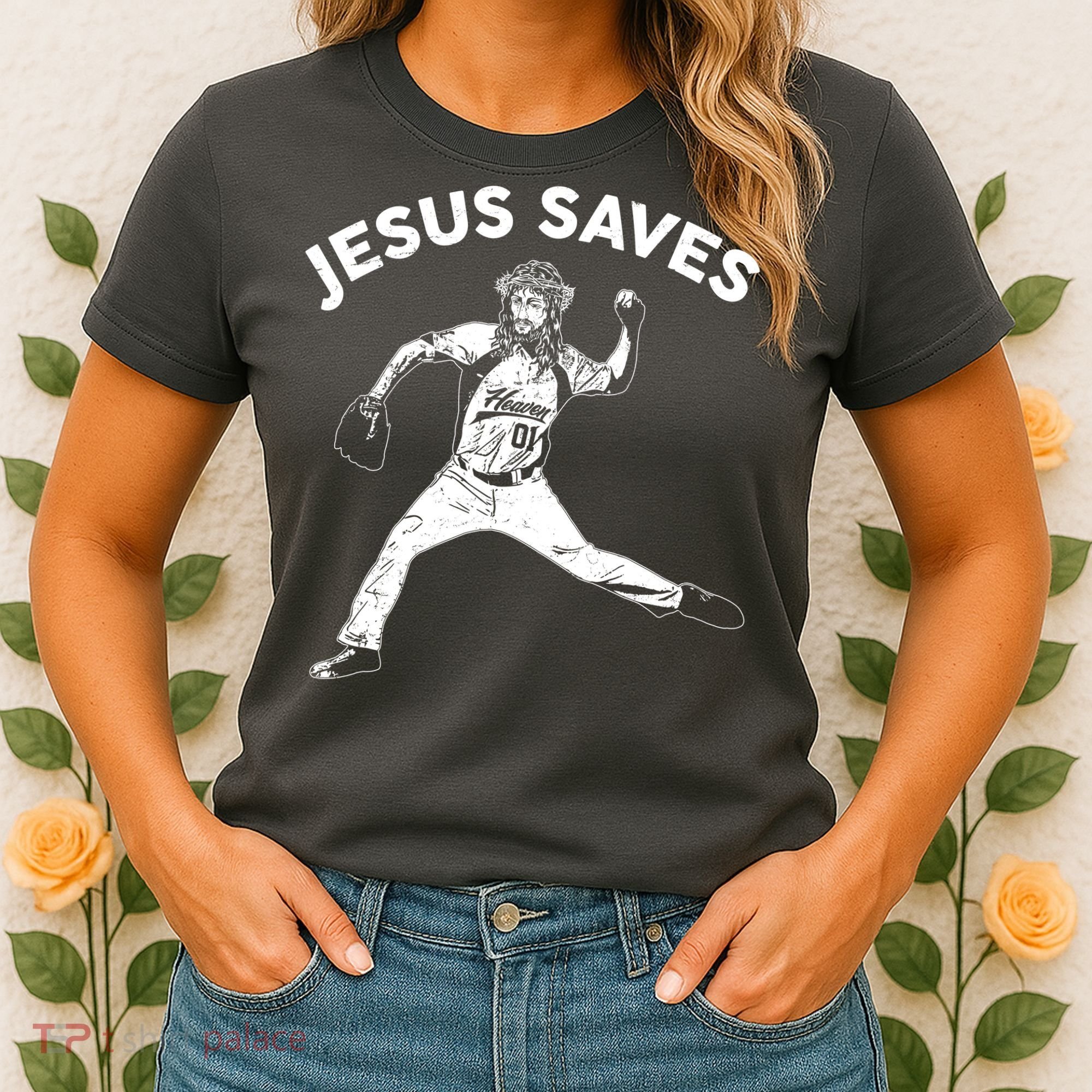 Funny Jesus Saves Baseball Women's T-Shirt