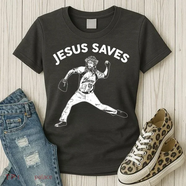 Funny Jesus Saves Baseball Women's T-Shirt