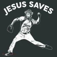 Funny Jesus Saves Baseball Women's T-Shirt thumb 6