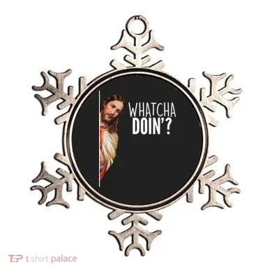 Funny Jesus Whatcha Doin' Ornament