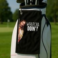 Funny Jesus Whatcha Doin' Golf Towel thumb 2