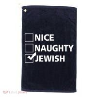 Funny Jewish Holiday Hanukkah Golf Towel thumb 0