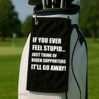 Funny Joe Biden Pro Trump 2024  Golf Towel thumb 2