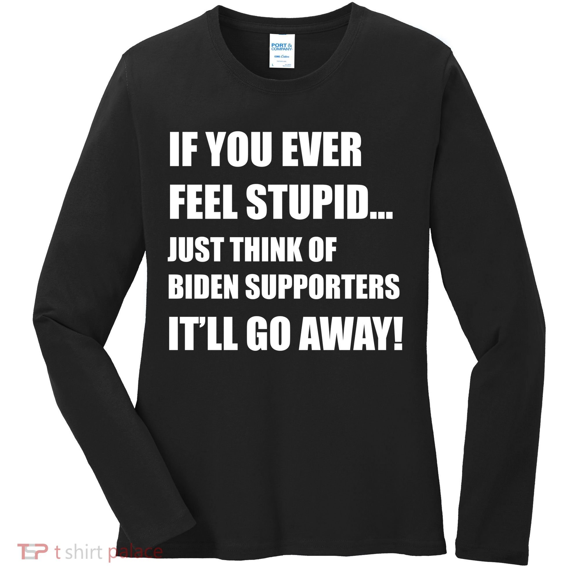 Funny Joe Biden Pro Trump 2024  Women's Long Sleeve Shirt