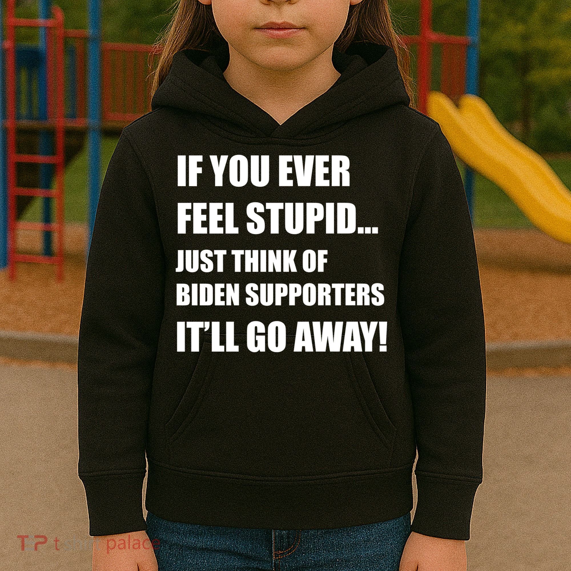 Funny Joe Biden Pro Trump 2024  Kids Hoodie