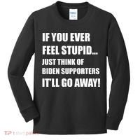 Funny Joe Biden Pro Trump 2024  Kids Long Sleeve Shirt thumb 0