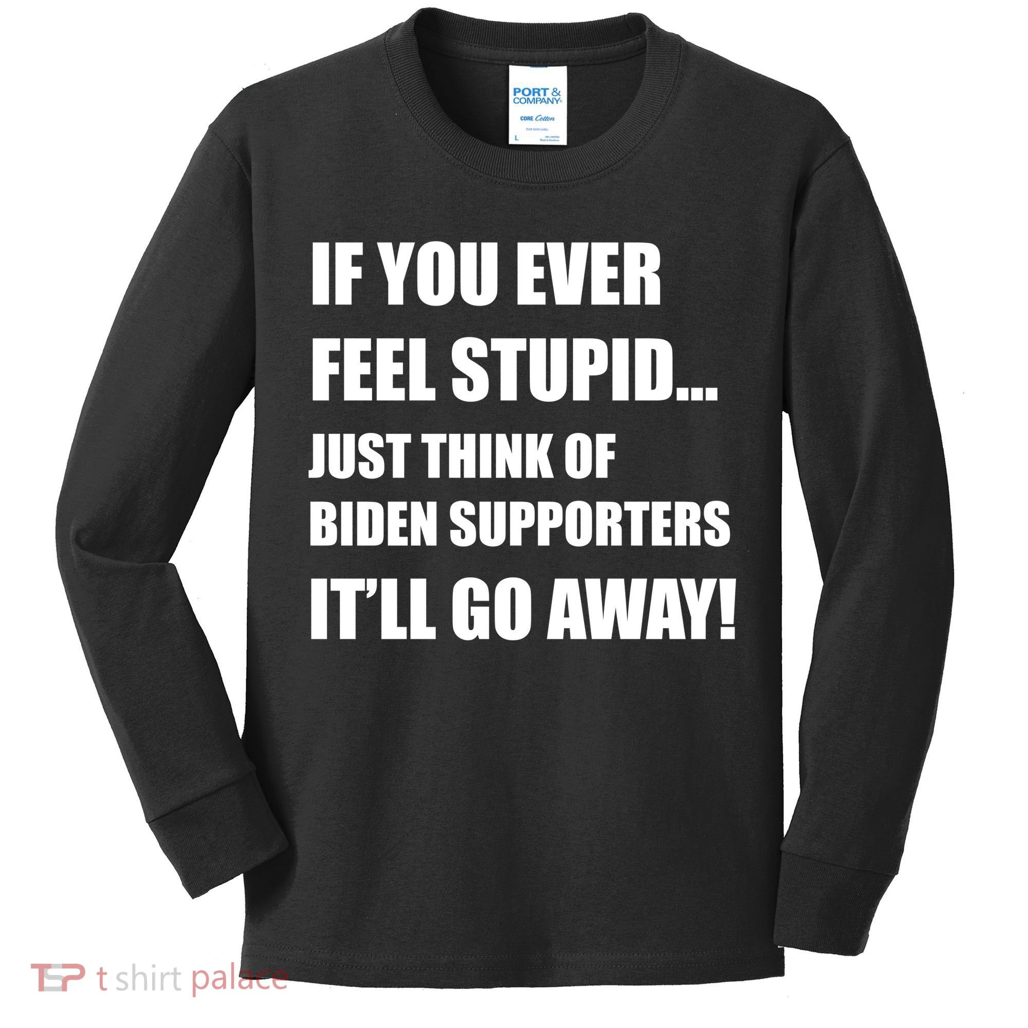 Funny Joe Biden Pro Trump 2024  Kids Long Sleeve Shirt