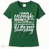Funny Joke: I Have Enough Money To Live Women's T-Shirt thumb 0