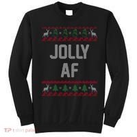 Funny Jolly AF Ugly Christmas Sweater Style Sweatshirt thumb 0