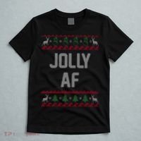 Funny Jolly AF Ugly Christmas Sweater Style T-Shirt thumb 5
