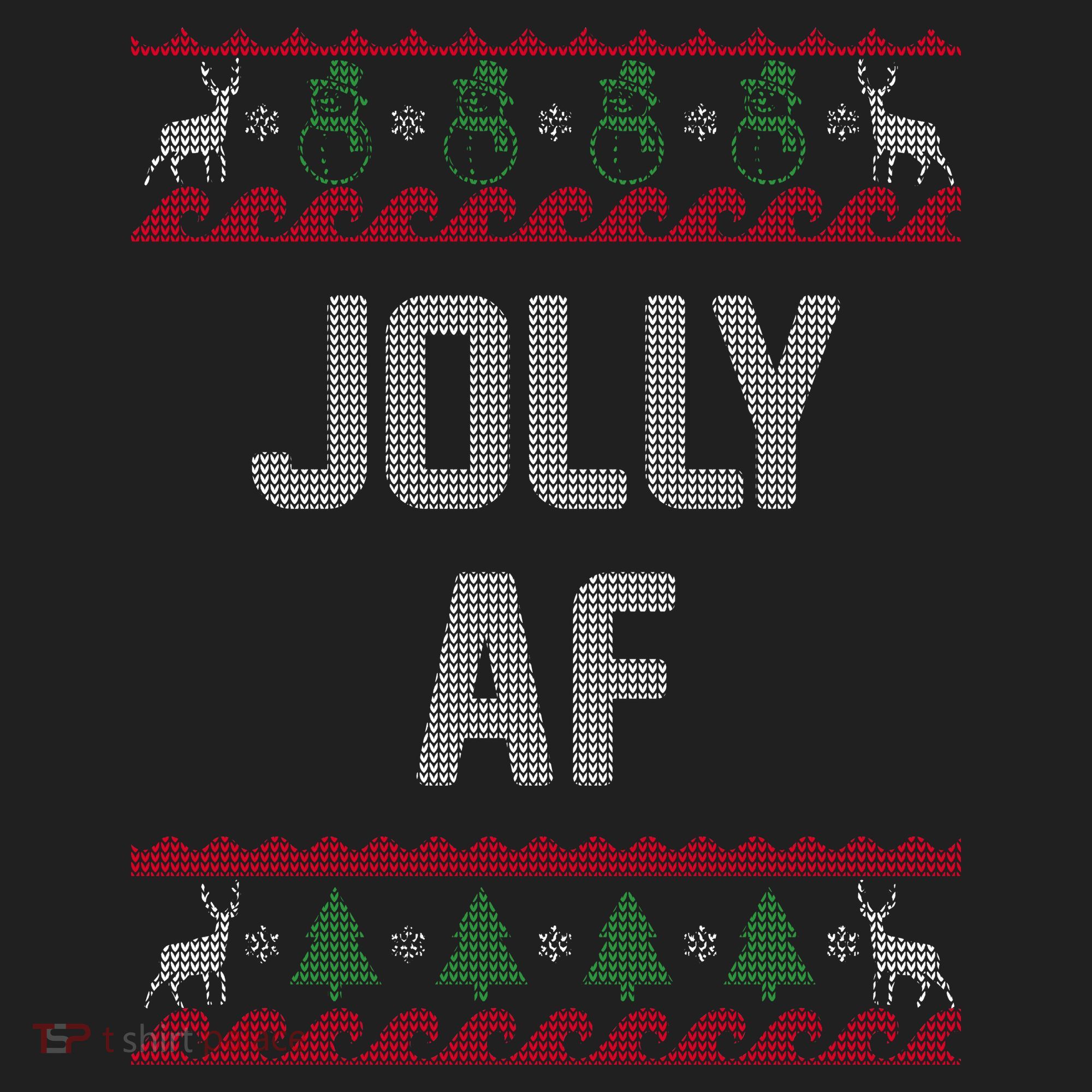 Funny Jolly AF Ugly Christmas Sweater Style Hat