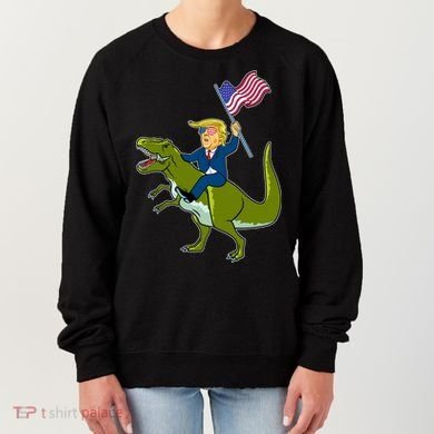 Funny July 4th Donald Trump T-Rex Women's Sweatshirt