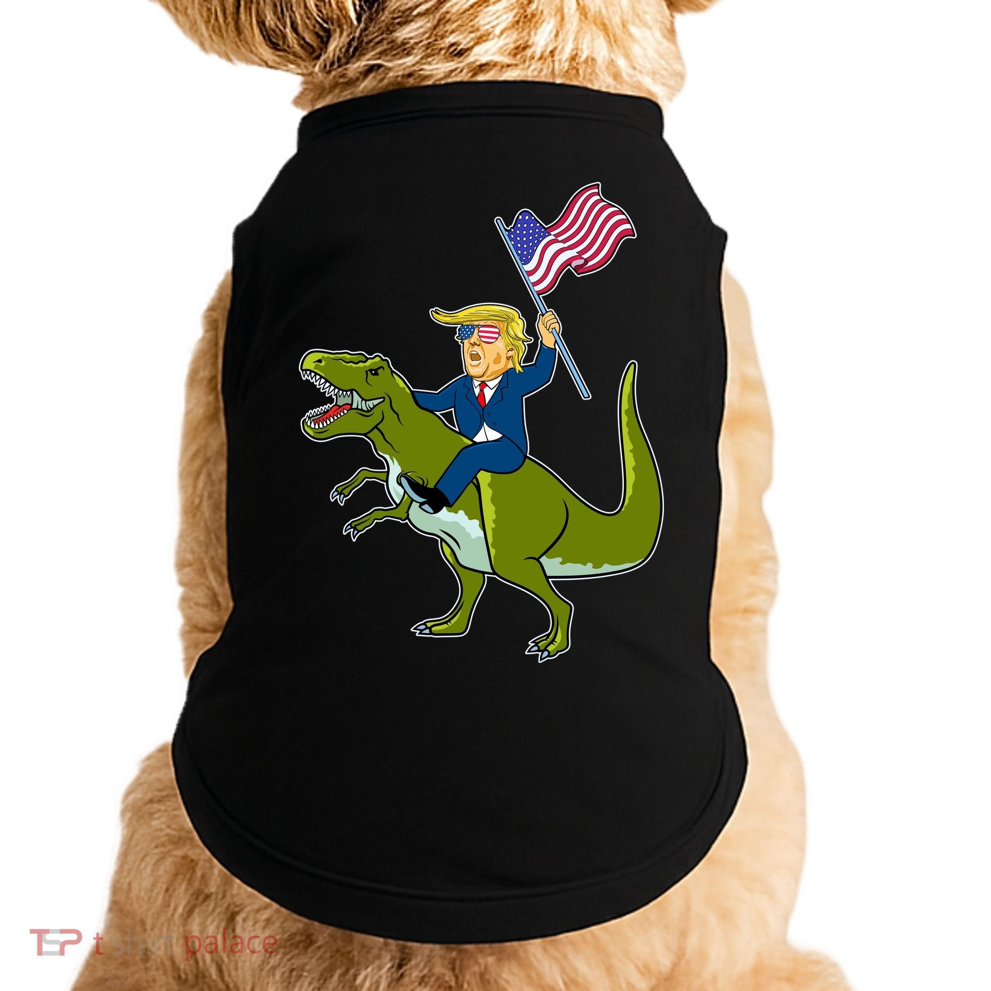 Funny July 4th Donald Trump T-Rex Doggie Tank