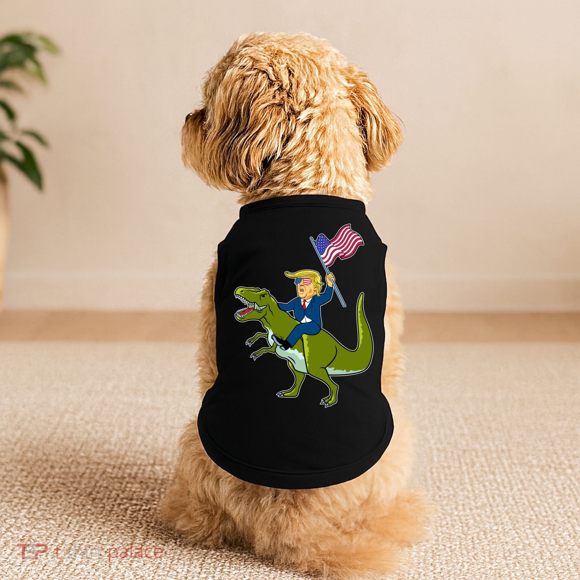 Funny July 4th Donald Trump T-Rex Doggie Tank