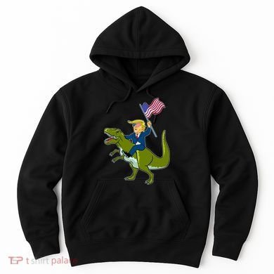 Funny July 4th Donald Trump T-Rex Hoodie