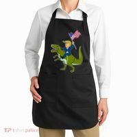 Funny July 4th Donald Trump T-Rex Apron thumb 2