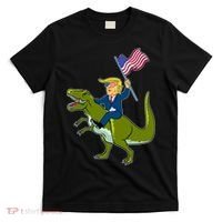 Funny July 4th Donald Trump T-Rex T-Shirt thumb 0