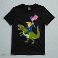 Funny July 4th Donald Trump T-Rex T-Shirt thumb 5