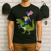 Funny July 4th Donald Trump T-Rex T-Shirt thumb 6