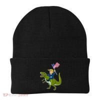 Funny July 4th Donald Trump T-Rex Beanie thumb 0