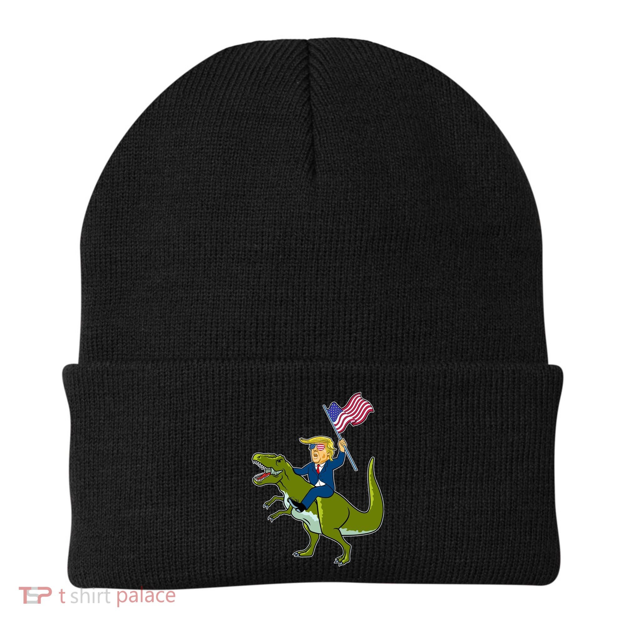 Funny July 4th Donald Trump T-Rex Beanie