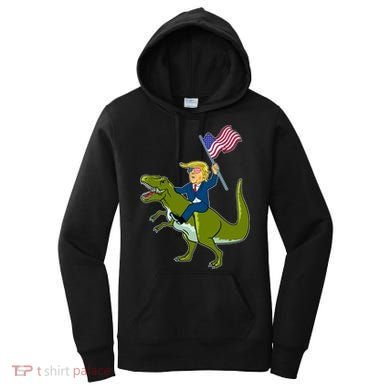 Funny July 4th Donald Trump T-Rex Women's Hoodie
