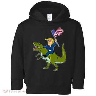 Funny July 4th Donald Trump T-Rex Toddler Hoodie