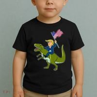 Funny July 4th Donald Trump T-Rex Toddler T-Shirt thumb 2