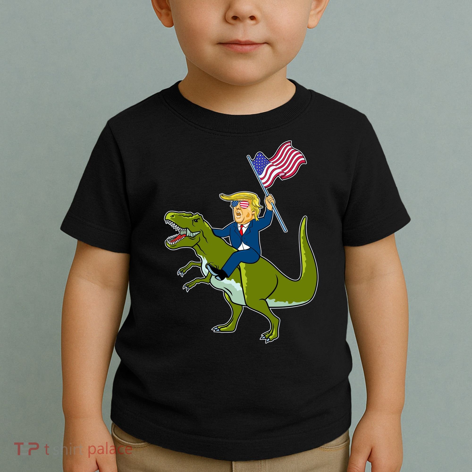 Funny July 4th Donald Trump T-Rex Toddler T-Shirt