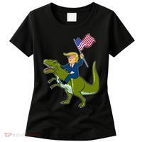 Funny July 4th Donald Trump T-Rex Women's T-Shirt thumb 0