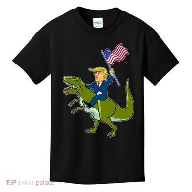 Funny July 4th Donald Trump T-Rex Kids T-Shirt