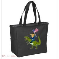 Funny July 4th Donald Trump T-Rex Tote Bag thumb 2