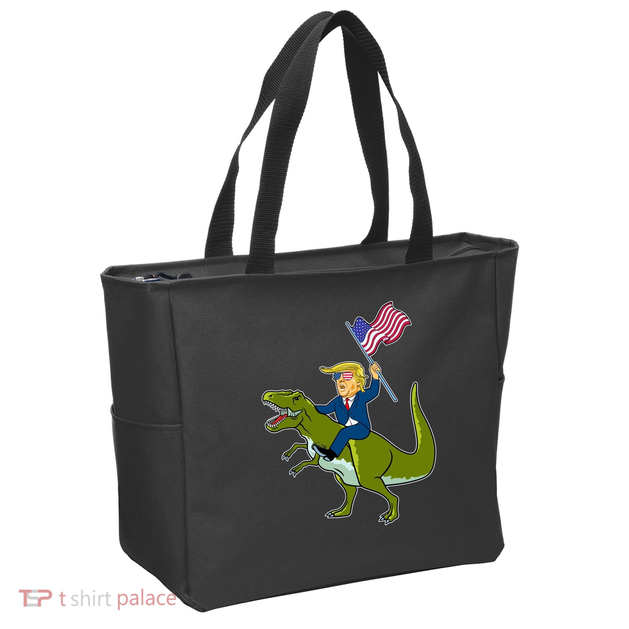 Funny July 4th Donald Trump T-Rex Tote Bag