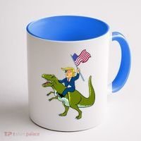 Funny July 4th Donald Trump T-Rex Coffee Mug thumb 1