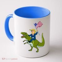 Funny July 4th Donald Trump T-Rex Coffee Mug thumb 0
