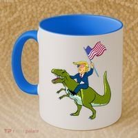 Funny July 4th Donald Trump T-Rex Coffee Mug thumb 2