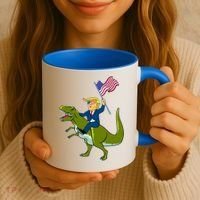 Funny July 4th Donald Trump T-Rex Coffee Mug thumb 3